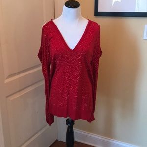 FABULOUS red studded Michael Kors Sweater